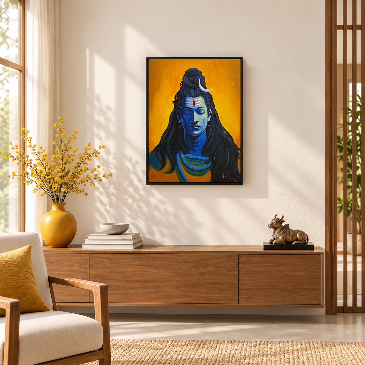 Adiyogi | Lord Shiva Meditation Delicately Rendered Painting