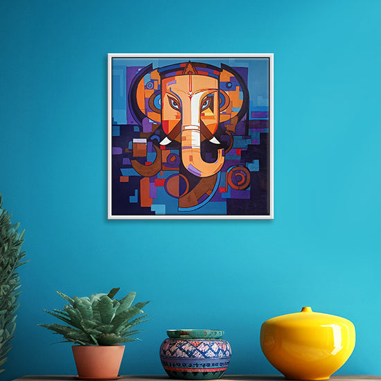 Stitched in Divinity | Modern Wall Art Featuring Sacred Lord Ganesha