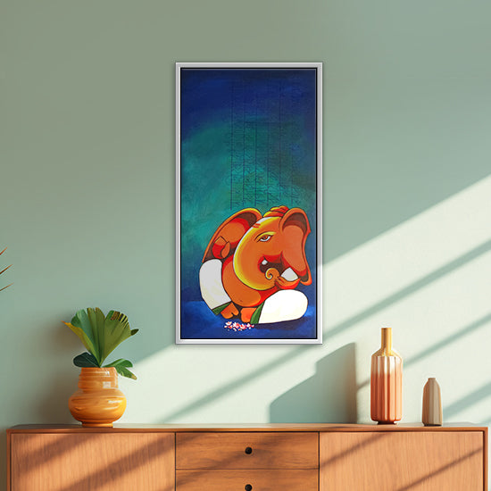 Graceful Vighnaharta | Divine Ganesha Painting for Spiritual Homes