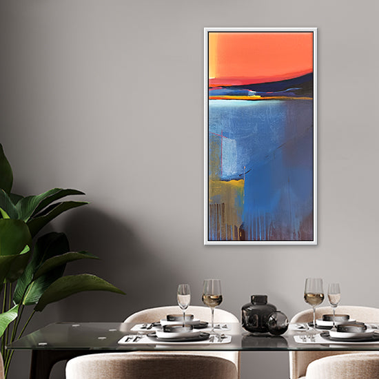 Tangerine Mist Abstract Art | Vibrant Abstract Canvas Art Painting