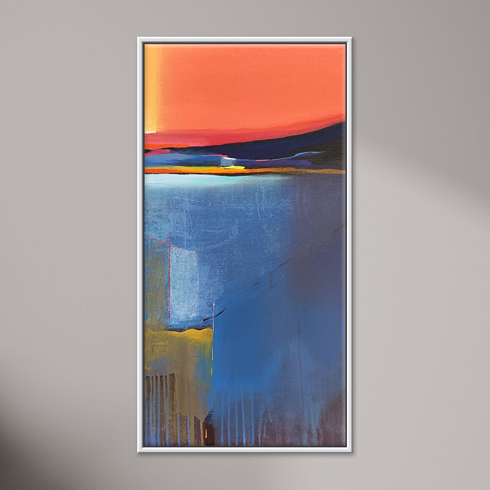 Tangerine Mist Abstract Art | Vibrant Abstract Canvas Art Painting