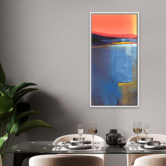 Tangerine Mist 2 Abstract Art | Vibrant Abstract Canvas Art Painting