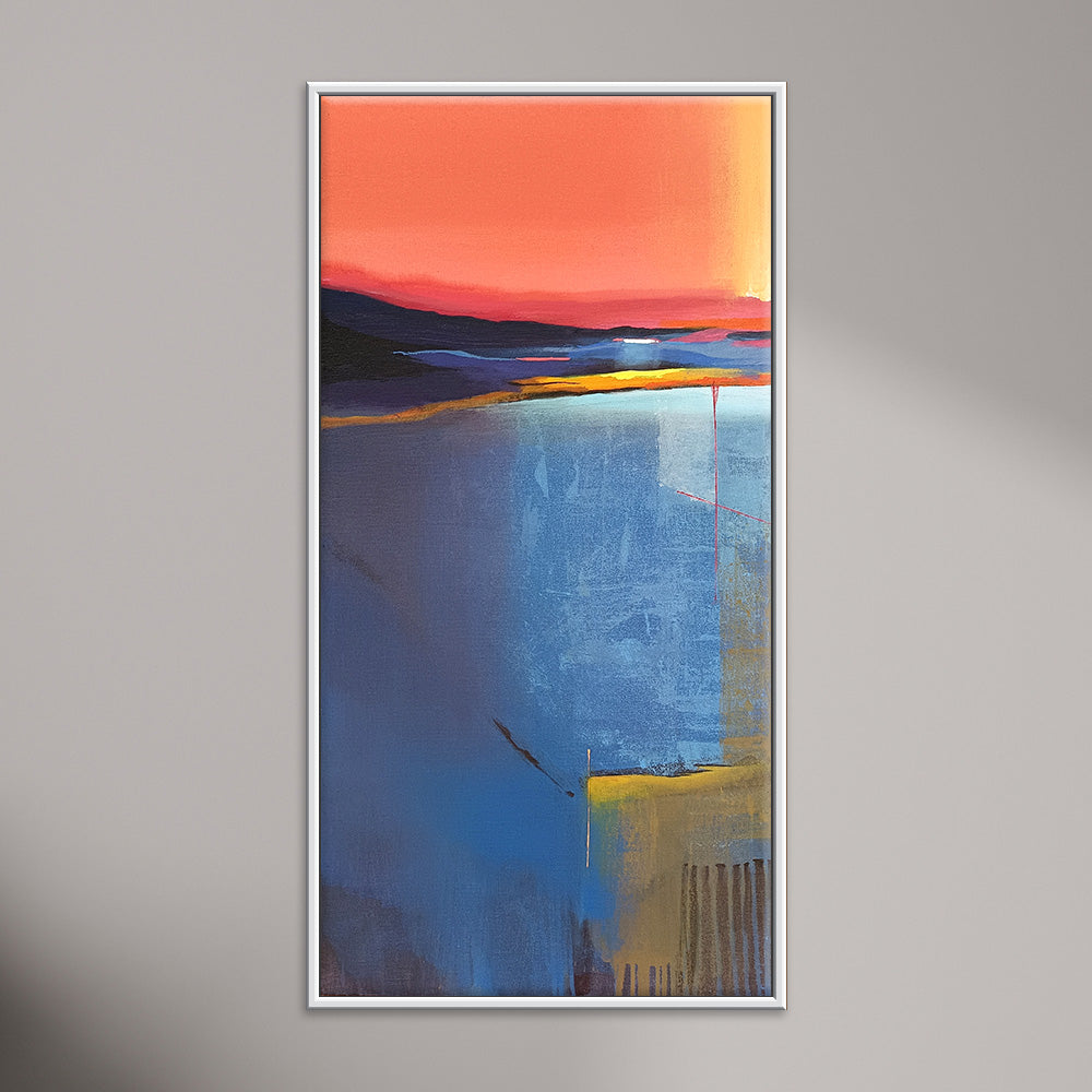 Tangerine Mist 2 Abstract Art | Vibrant Abstract Canvas Art Painting