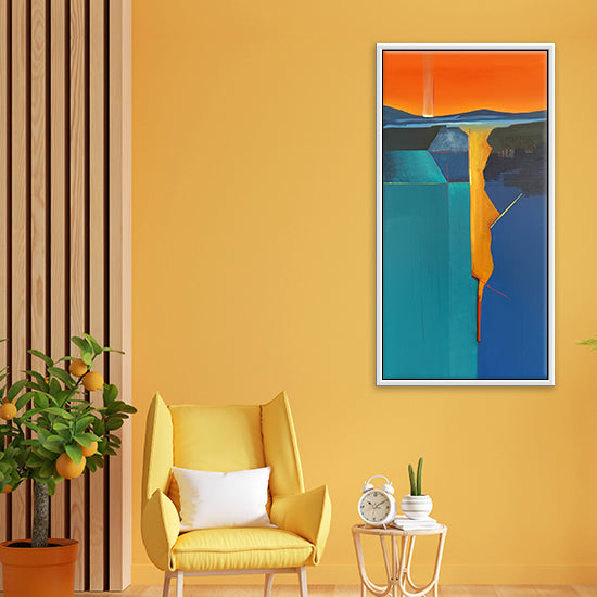 Tangerine Grove Abstract Art | Modern Canvas Abstract Painting