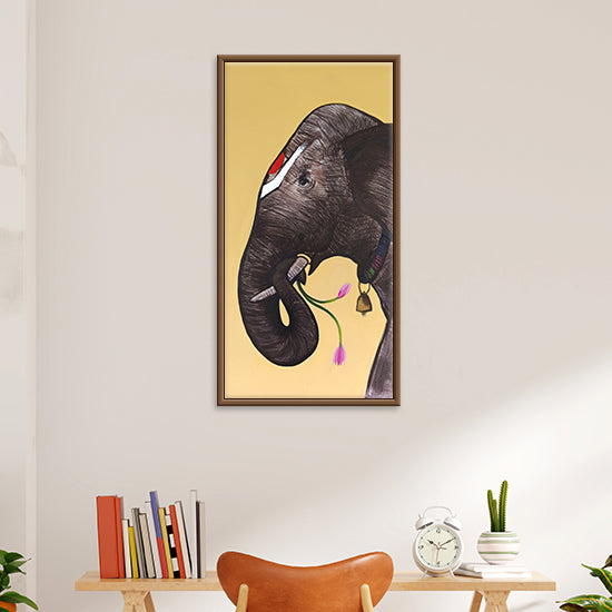 The Indian Elephant Art | Majestic Elephant Painting | Abstract Realism Handmade Painting