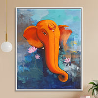 Gajanan's Blessing | Ganesha Delicately Rendered Painting - Image 1
