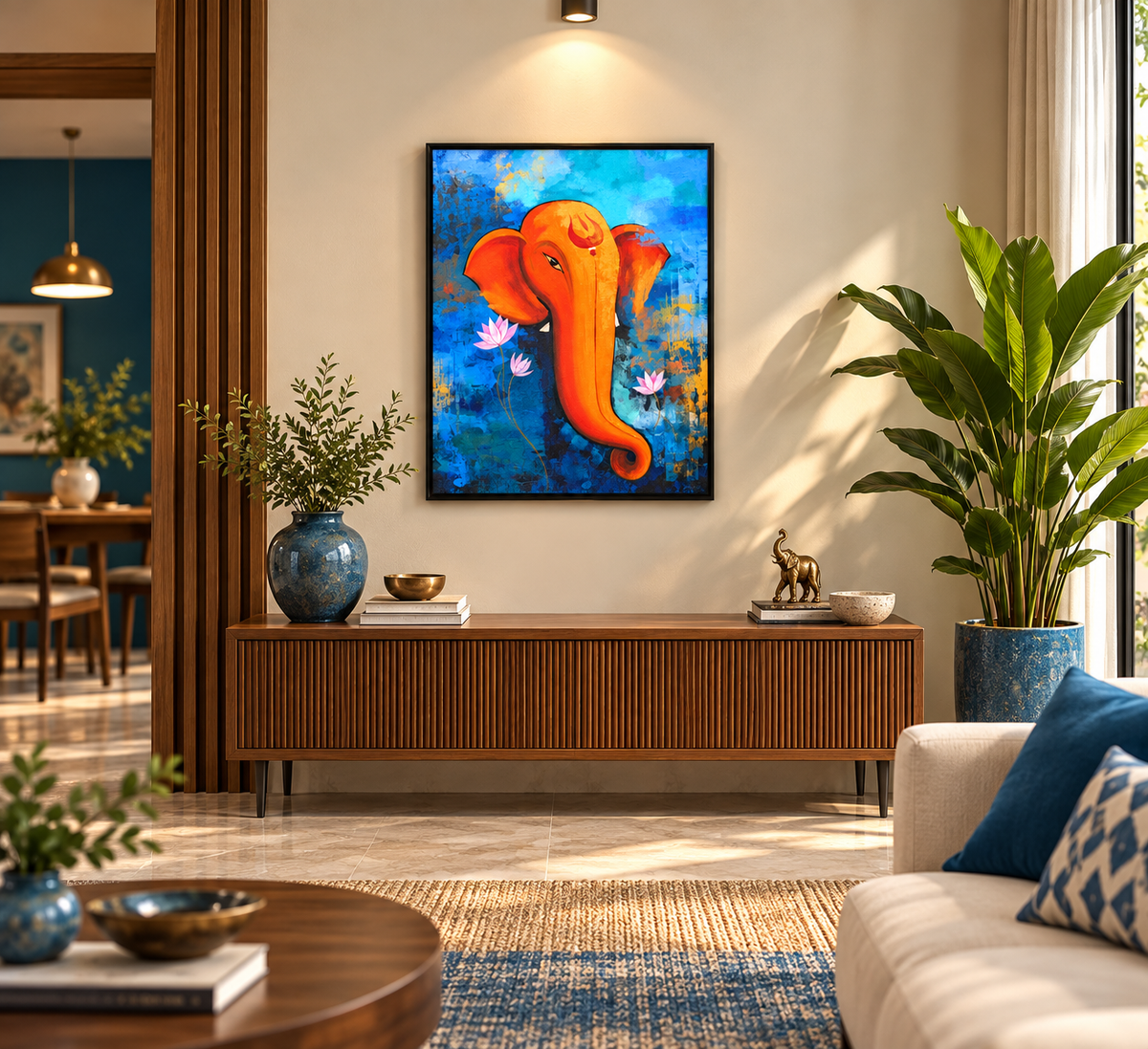 Gajanan's Blessing | Ganesha Delicately Rendered Painting
