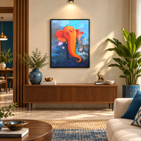 Gajanan's Blessing | Ganesha Delicately Rendered Painting - Image 2
