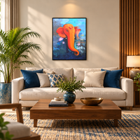 Gajanan's Blessing | Ganesha Delicately Rendered Painting - Image 5