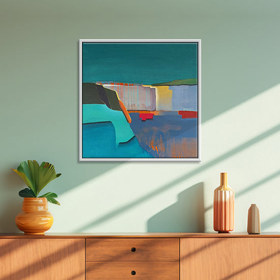 Terrace Edge Abstract Art | Vibrant Abstract Handmade Painting