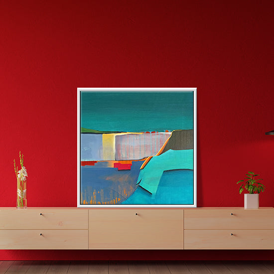 Terrace Edge 2 Abstract Art | Vibrant Abstract Handmade Painting