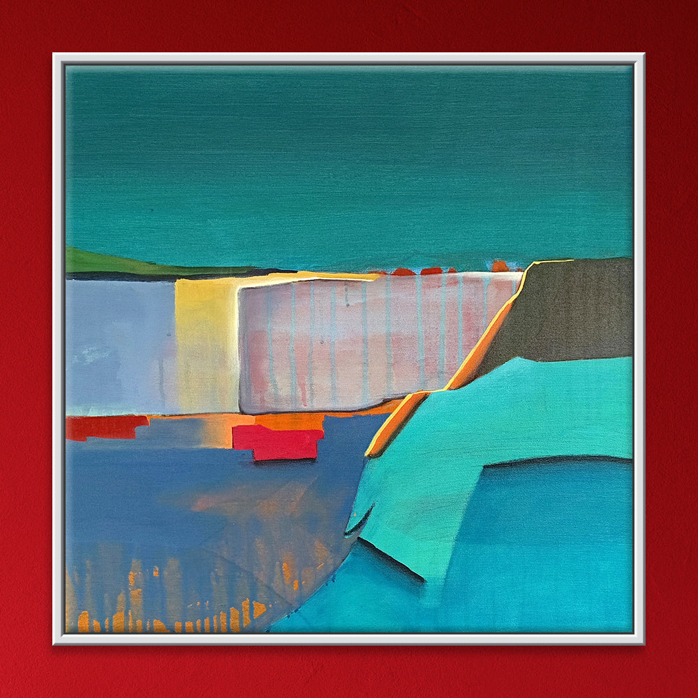 Terrace Edge 2 Abstract Art | Vibrant Abstract Handmade Painting