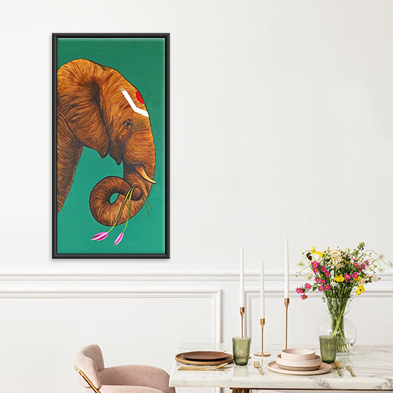 Indian Elephant  Art| Indian Elephant Canvas | Modern Handmade Paintings
