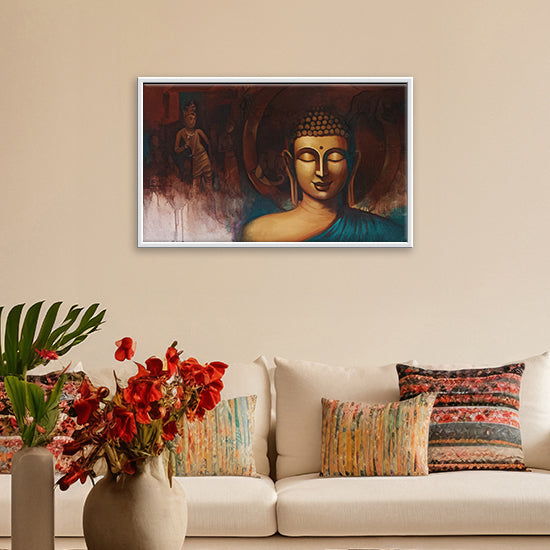 Echoes of Ajanta | Cultural Buddha Painting for Spiritual Homes