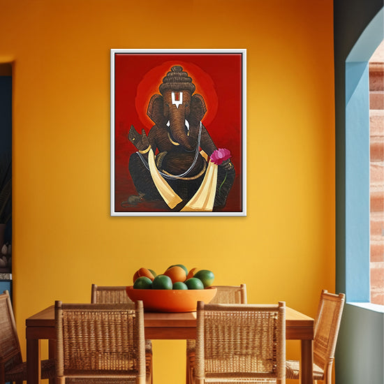 Bloom of Wisdom | Floral Ganesha Art Representing Knowledge & Growth