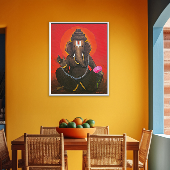 Bloom of Wisdom | Floral Ganesha Art Representing Knowledge & Growth