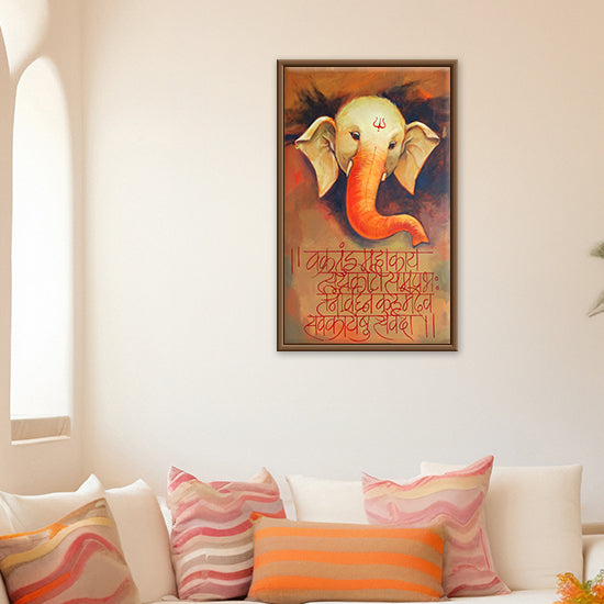 Vighnaraja | Artistic Ganesha Painting for Peaceful Interiors
