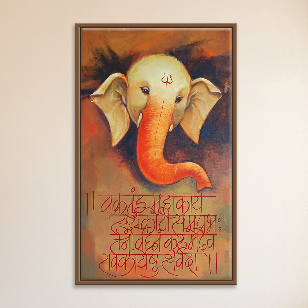 Vighnaraja | Artistic Ganesha Painting for Peaceful Interiors