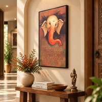 Ganesha Stotra | Ganesha with Sanskrit Script Painting by Sajaao - Image 3