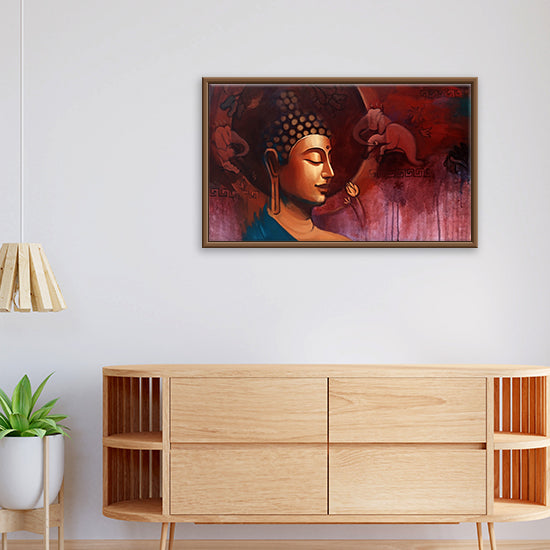 Silent Enlightenment | Enlightened Buddha Painting for Home Spaces