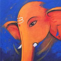 Ekadanta's Verse | Ganesha with Sanskrit Mantra Painting - Image 3
