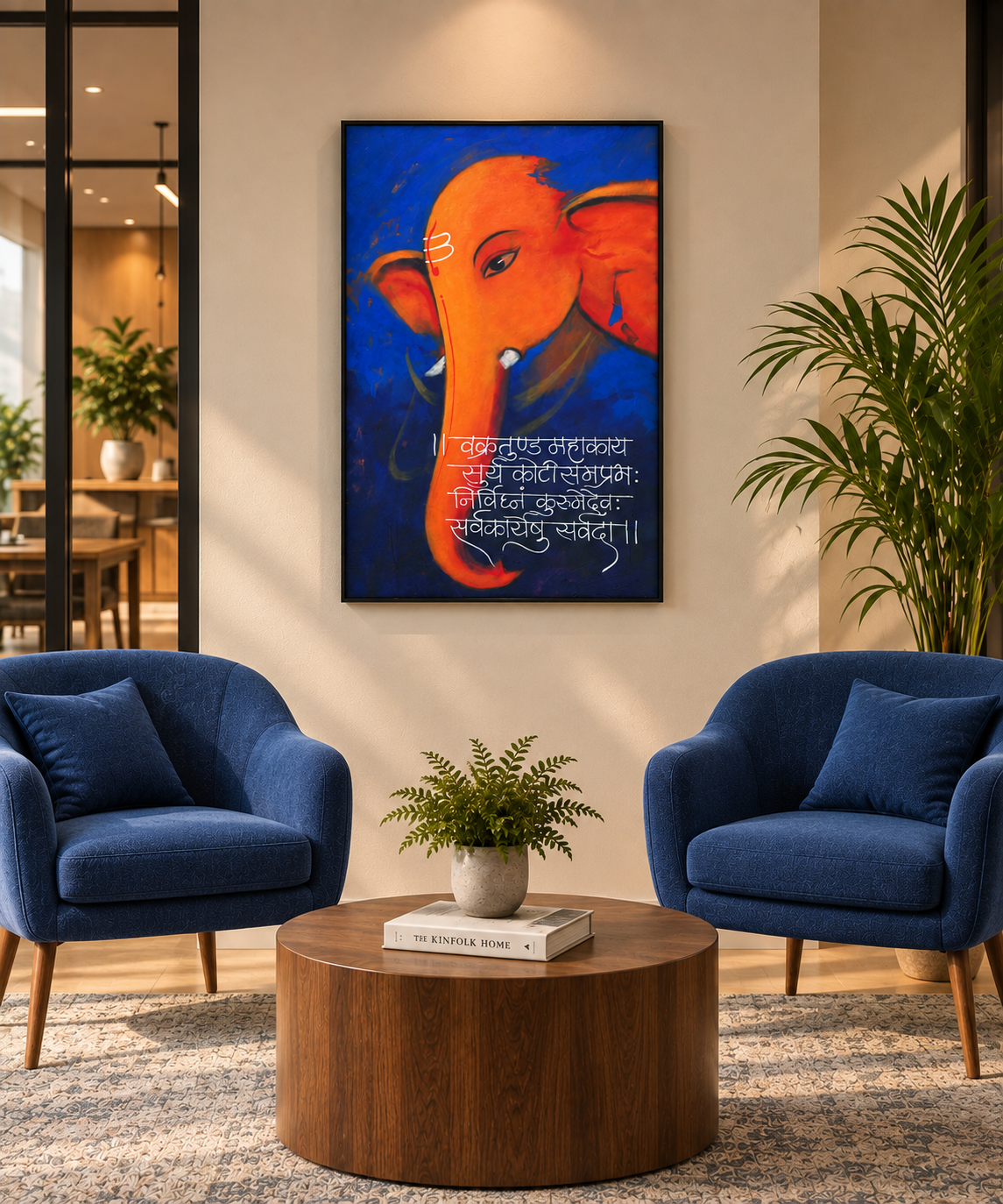 Ekadanta's Verse | Ganesha with Sanskrit Mantra Painting