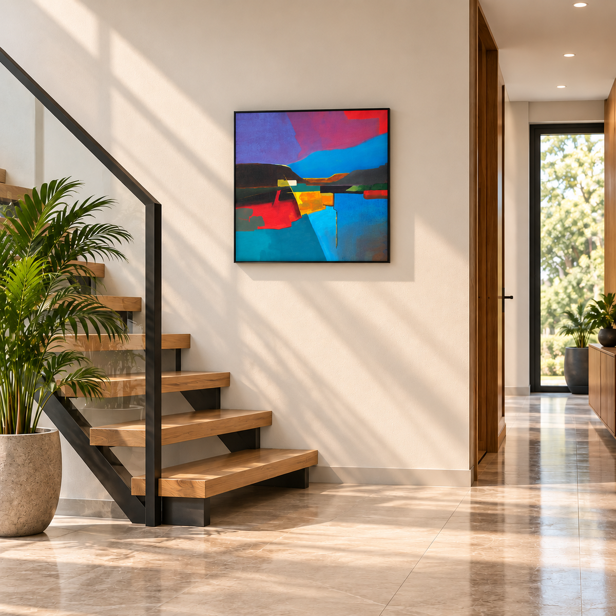 Confluence | Abstract Landscape Painting for Living Room