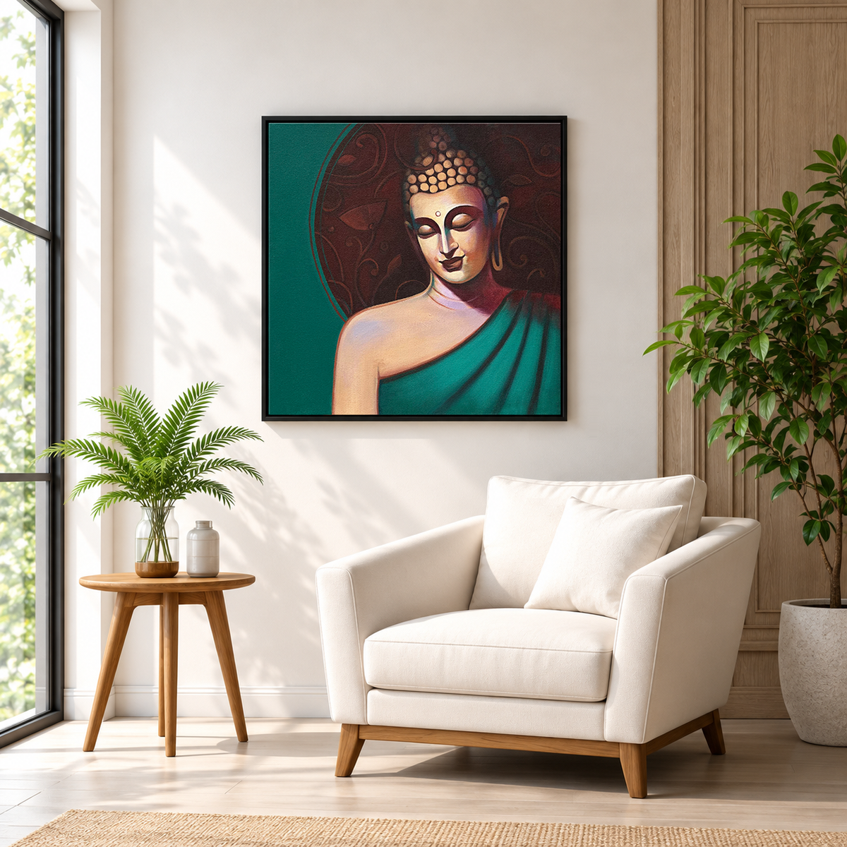 Tathagata | Minimalist Buddha Delicately Rendered Painting