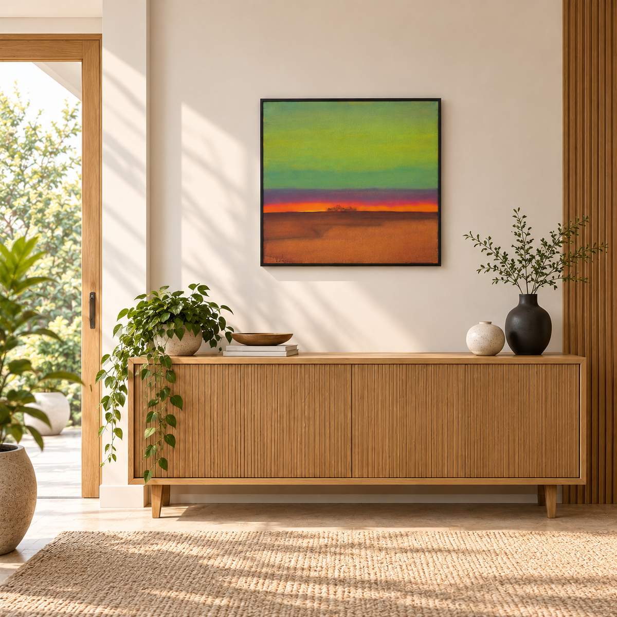 Desert Dawn | Abstract Landscape Painting for Living Room