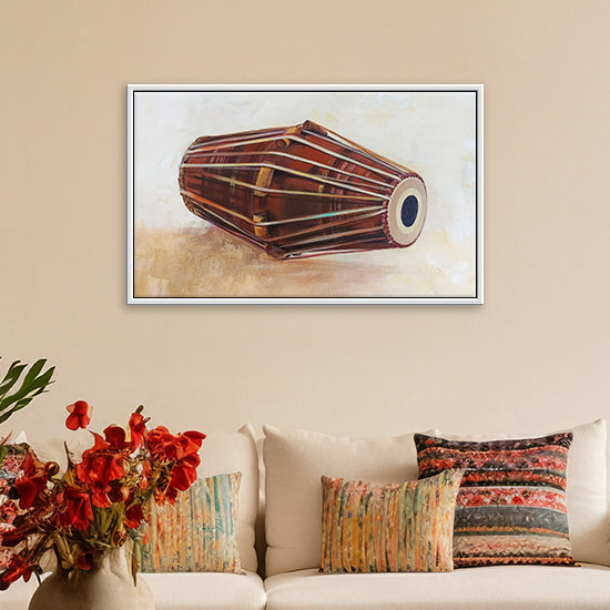 Pakhavaj | Elegant Indian Drum Art for Living Room & Music Corners