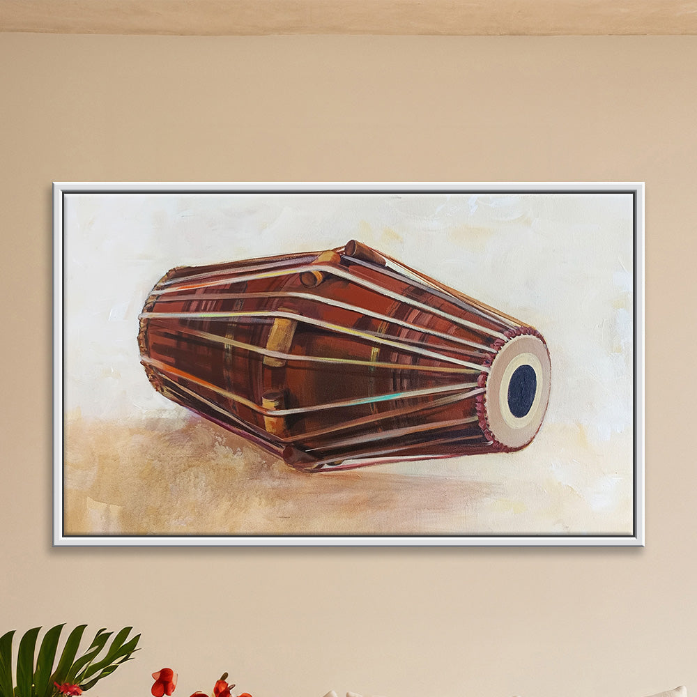 Pakhavaj | Elegant Indian Drum Art for Living Room & Music Corners