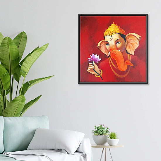 Gajanana | Divine Canvas Art for Traditional Home Décor