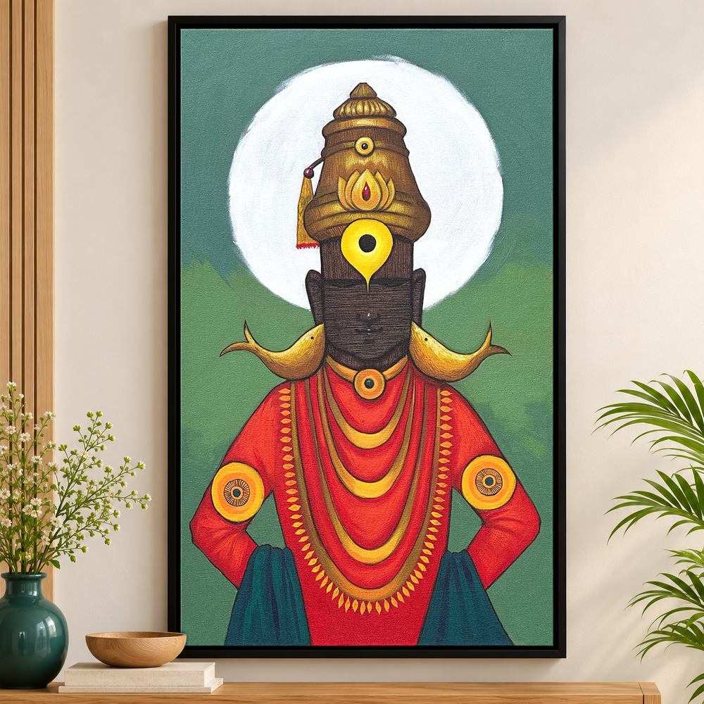 Vitthal of the Crescent Moon | Lord Vitthal Painting by Sajaao
