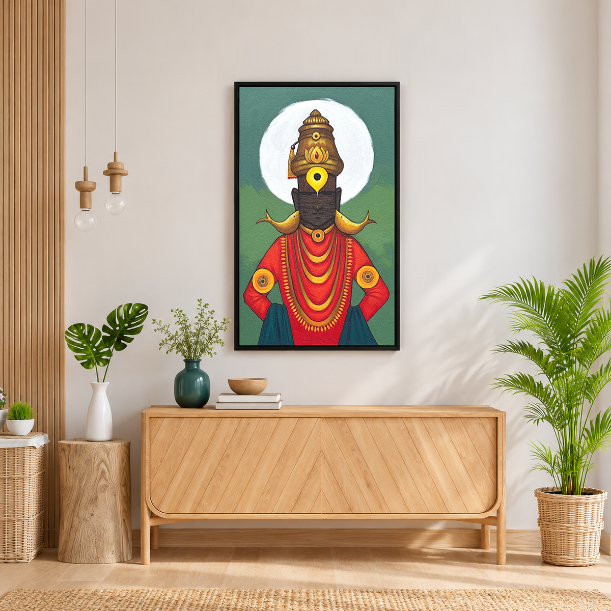 Vitthal of the Crescent Moon | Lord Vitthal Painting by Sajaao