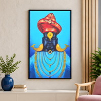 Vitthal's Crimson Robe | Vitthal with Puneri Pagadi Painting - Image 1