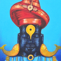 Vitthal's Crimson Robe | Vitthal with Puneri Pagadi Painting - Image 3