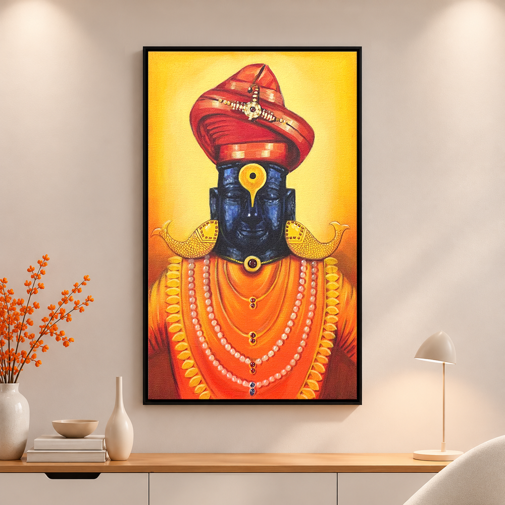 Vitthal of the Azure Sky | Vitthal with Puneri Pagadi Painting