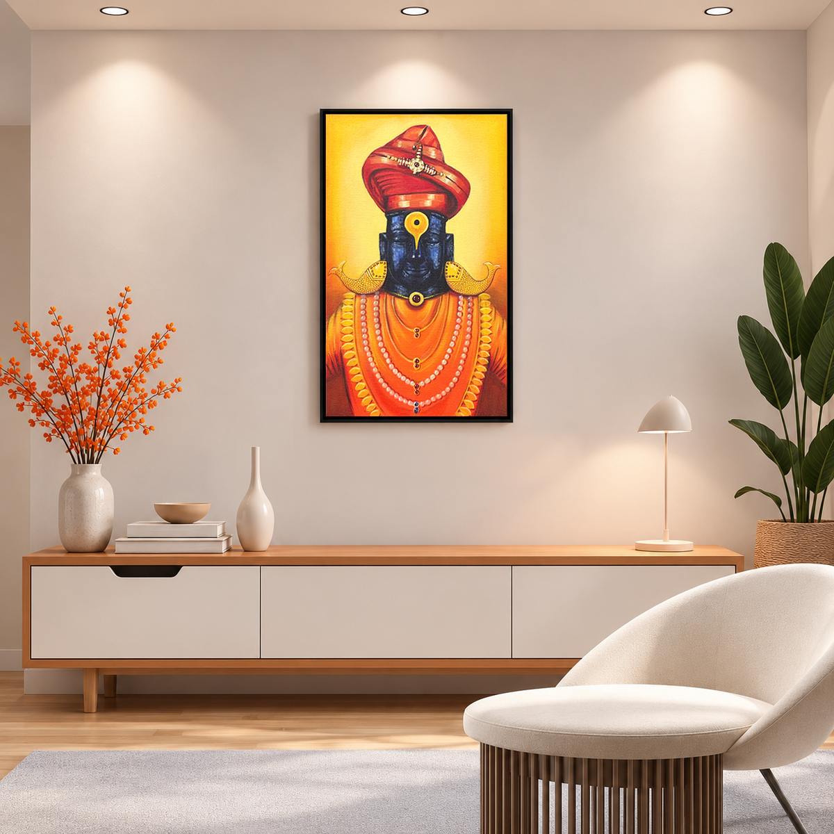 Vitthal of the Azure Sky | Vitthal with Puneri Pagadi Painting