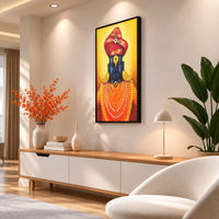 Vitthal of the Azure Sky | Vitthal with Puneri Pagadi Painting - Image 4