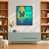 Vitthal's Visage | Lord Vitthal Face with Temple Painting - Image 2