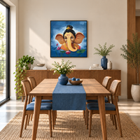 Bal Ganesha's Lotus | Ganesha with Pink Lotus Painting by Sajaao - Image 3