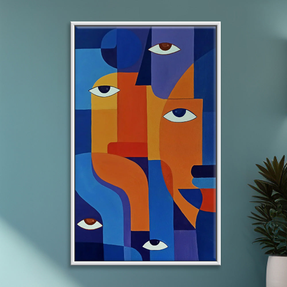 Faces Entwined Art | Abstract Face Painting | Woman Abstract Painting