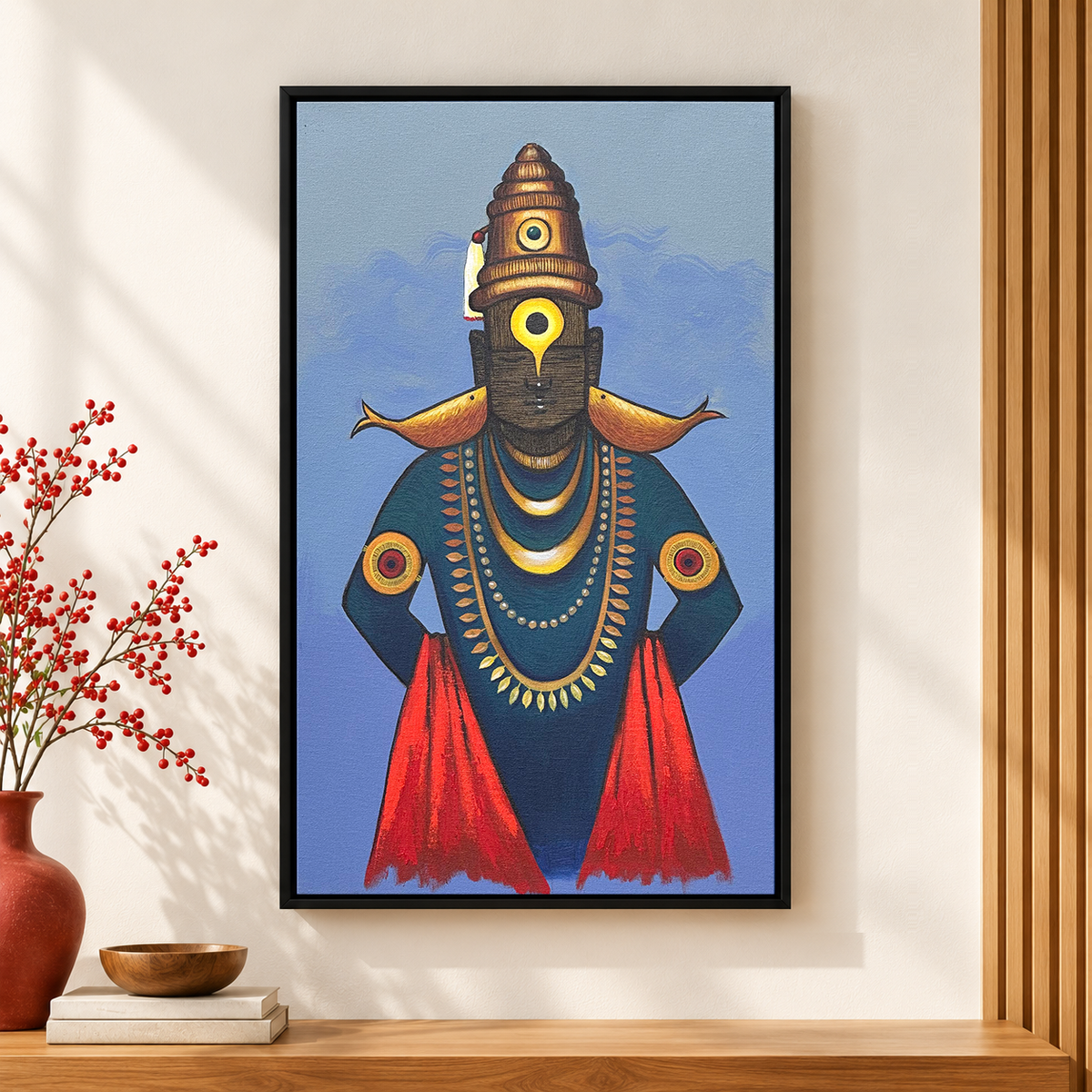 Vitthal in Golden Crown | Lord Vitthal Painting by Sajaao