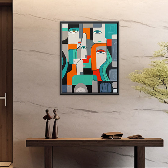 Silent Gaze Faces Art | Abstract Face Painting | Modern Abstract Painting