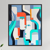 Mosaic of Selves | Cubist Face Abstract Painting by Sajaao - Image 1