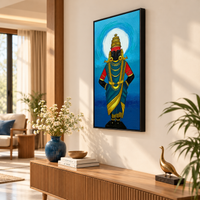 Rukmini's Grace | Rukmini Rakhumai Delicately Rendered Painting - Image 4