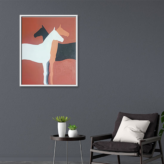 Horses Aligned Painting | Graceful Horse Painting for Statement Wall Décor
