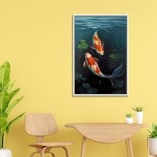 Underwater Grace Fish Art | Elegant Underwater Scene Art | Modern Wall Art