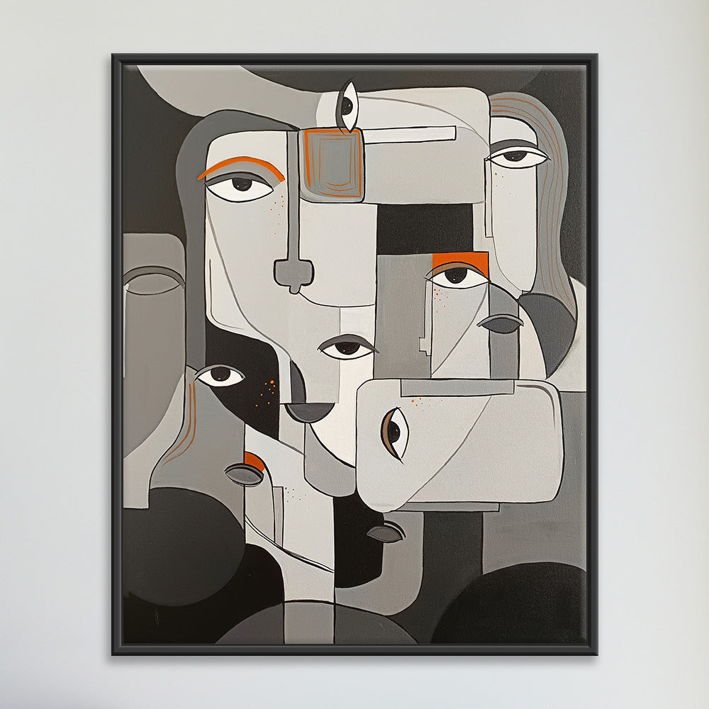 Eyes Within Face Art | Abstract Face Painting | Vibrant Modern Abstract Painting