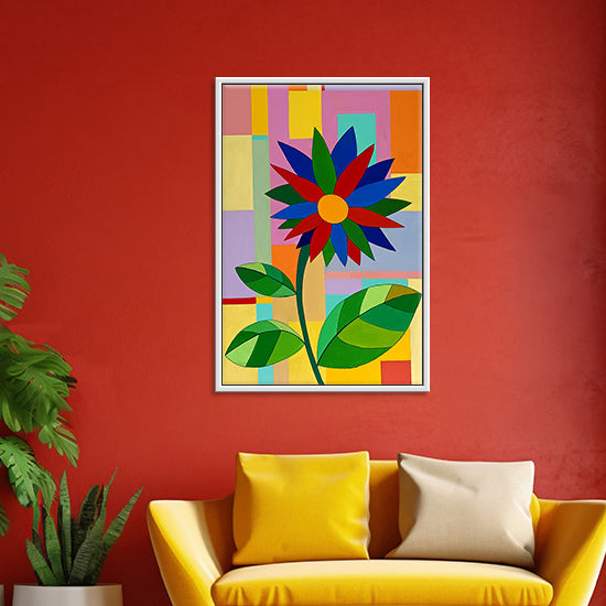 Abstract Flower Painting | Modern Abstract Flower Canvas Paintings